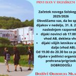 Začetek novega šolskega leta 2025/2026